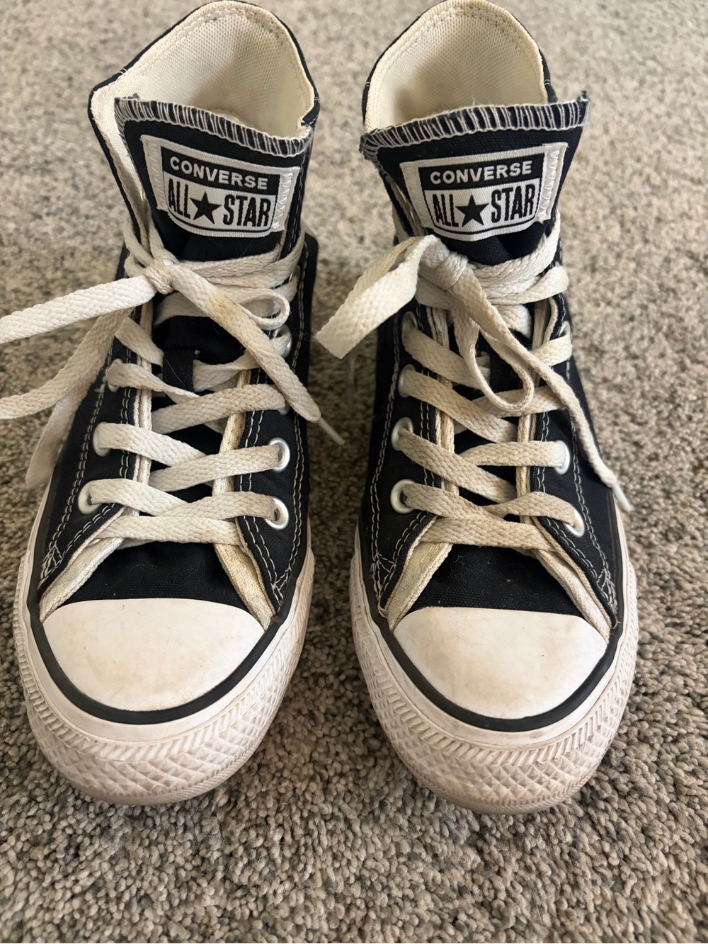 Converse Black and White High-Top All Star Sneakers